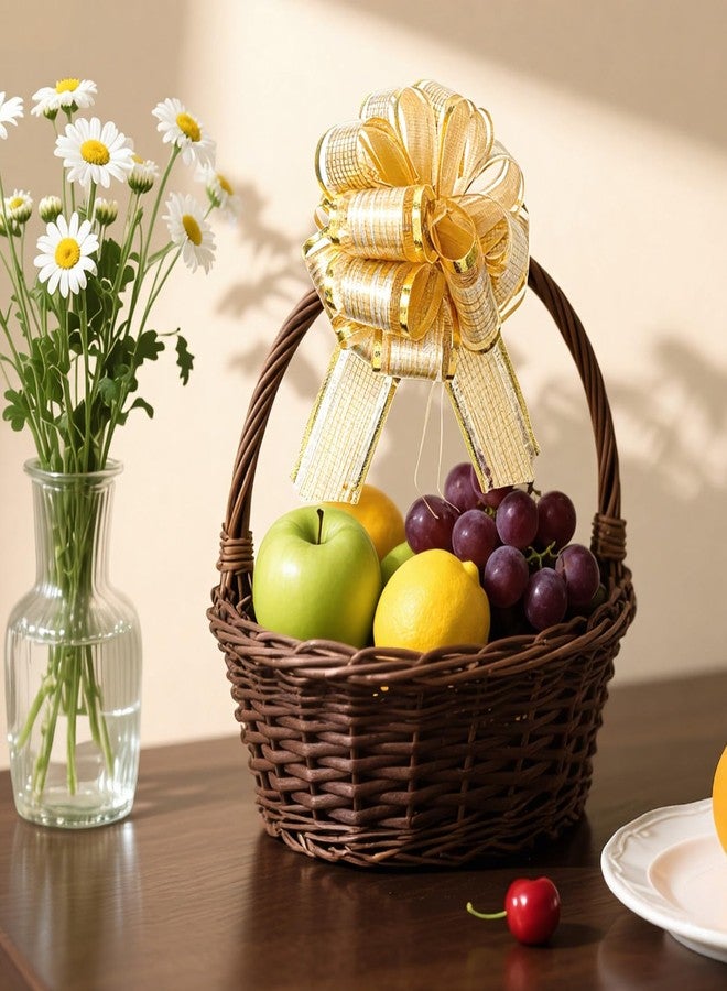 Zelphvt 40 Pcs Large Wrapping Pull Bows Gold Ribbon Pull Bows for Gift Wrapping, Gift Wrap Bows for Valentine's Day Christmas Birthday Gift Decorations(Gold) - Image 4